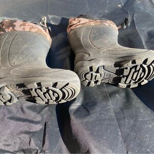 Kamik Kids Black and Camouflage Snow Boots